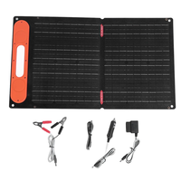 60W Monocrystalline Solar Panel Charger IP65 Waterproof ETFE Magnetic Handle USB 9V PD Output for Outdoor Camping and Hi