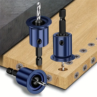 6.35mm 1/4 Inch Shank Countersink Drill Bit Woodworking Counterbore Hole Drill Bit Adjustable Depth Stop