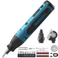 65 in 1 Mini Electric Screwdriver Set 4V Cordless Rotary Tool Cardboard Cutter DIY Tool Kit Light Duty Home Repairs