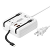 66W 4-Port USB Power Strip 2USB-A+2USB-C PD Fast Charging Desktop Charger Adapter with 3 Lines for iPhone 16 16 Pro 15 1