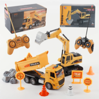 689-959A 1/20 2.4G 6CH RC Excavator+RC Dump Truck RTR for Children Toys