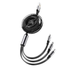 6A 120W USB-A to iP/Micro/Type-C Retractable Cable Fast Charging Data Transmission Copper Core Line 1.2M Long for iPhone