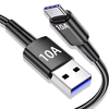 6A 120W USB-A to Type-C Cable Fast Charging Data Transmission Copper Cord Line 1M/2M Long for iPhone 16 15 15 Plus for H