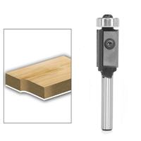 6mm 1/4 Inch 6.35mm Shank 2 Flutes Carbide Insert Flush Trim Router Bit Top Bearing Pattern Bit Woodworking Milling Trim