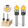 6MM 6.35mm 1/4 Inch Shank 90 Degree V Shape Router Bit 1/2 Inch 12.7mm Cutting Diameters Carbide CNC Engraving V Router