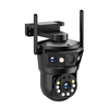 6MP 3 Lens 3 Screens WIFI IP Camera 360° Panoramic View AI Tracking Tri-Lens Full-Color Night Vision IP66 Waterproof Two
