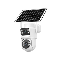 6MP Dual Lens WiFi IP Camera Outdoor Solar Powered 360-Degree Full Color Night Vision Two-Way Audio PIR Motion Alerts Cl