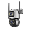 6MP WiFi IP Camera Dual Lens Dual Screen Auto Tracking Color Night Vision 5x Zoom IP66 Outdoor CCTV Security iCSee App E