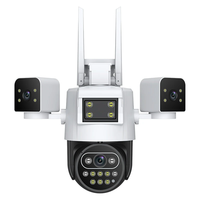 6MP WIFI IP Camera Triple Lens and View 360-Degree Panorama Night Vision Two-Way Audio Motion Detection Remote Monitorin