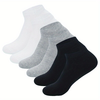 6pairs Plus Size Men Cotton Socks Non Slip Sweat-absorbing Comfortable Low Cut Athletic Ankle Socks For Outdoor Cycling