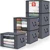 6PC Zipper Waterproof Clothes Storage Bags Large Capacity Dustproof Quilt Blanket Storage Bags