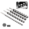 6PCS 6-16mm High Carbon Steel Woodworking Roller Drill Set 230mm Hexagonal Handle Fried Dough Twists Wood Tapper Door Lo