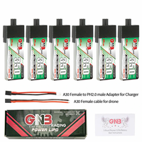 6Pcs Gaoneng 3.8V 350mAh 70C 1S LiHV Battery A30 Plug for Emax Tinyhawk S BetaFPV Beta75X BETAFPV BT2.0
