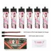 6Pcs Gaoneng 3.8V 450mAh 80C 1S LiHV Battery A30 Plug With Adapter Cable for Emax Tinyhawk S BetaFPV Beta75X