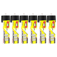 6PCS GAONENG GNB LiHV 1S 3.8V 660mAh 90C LiPo Battery PH2.0 for Mobula7 75mm Indoor Whoop RC FPV Racing Drone Drone
