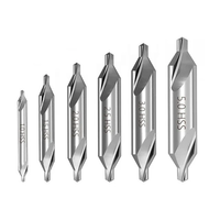 6PCS M2 High-Speed Steel Center Drill Bits Set Metalworking Tools 60-Degree 1.0-5.0mm Countersink Lathe