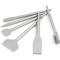 6PCS SDS Plus Chisel Set 40Cr Steel Rotary Hammer Masonry Concrete Drill Bits Tile Grooving Scraping Flat Point Scaling
