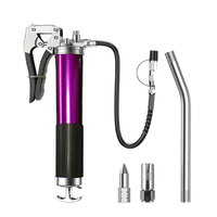 6pcs Set Heavy Duty Pistol Grip Grease Gun Aluminum Alloy 400CC Flexible Hose 8000 PSI Manual Greasing Injection Tool Mu