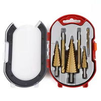 6Pcs Step Drill Bit Saw Drill Bit Set Titanium Milling Cutter 4-12 4-20 4-32mm 3 6 8mm For Woodworking Metal Core Hole O