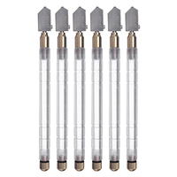 6Pcs TOYO Glass Cutter TC-17 Plastic Handle Straight Cutting Tool Self-oiling