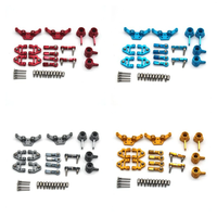 6PCS Upgraded Metal Parts Set Steering Cup Rear Wheel Seat Suspension Arm Upper Linkage Rod Shock Absorber Bracket for W
