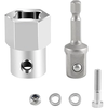 6PCS Wireless Drill Adapter Stainless Steel Crank Handle High-Quality 1/2 Inch Shaft Hole 1/4 Inch Through Hole Fits Rat