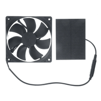 6V 1.8W Mini Solar Exhaust Fan with Solar Panel Plug and Play Brushless Motor High Air Volume for Computer Cabinet Heat