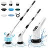 7 in 1 Electric Spin Scrubber,  Cordless Cleaning Brush With 7 Replaceable Brush Heads and 3-Speed Control,  Adjustable Sh