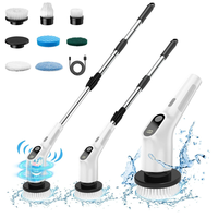 7 in 1 Electric Spin Scrubber,  Cordless Cleaning Brush With 7 Replaceable Brush Heads and 3-Speed Control,  Adjustable Sh
