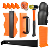 7-in-1 Laminate Flooring Tools Kit with Tapping Block Pull Bar Contour Gauge and Rubber Mallet Easy Floor Installation H