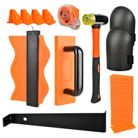 7-in-1 Laminate Flooring Tools Kit with Tapping Block Pull Bar Contour Gauge and Rubber Mallet Easy Floor Installation H