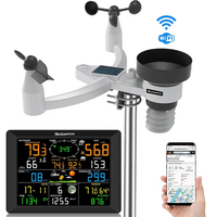 7-in-1 Weather Station Indoor Outdoor Temperature Humidity Wind Speed Direction Rain UV Wireless Color Console Forecast
