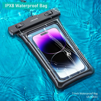 7-Inch IPX8 Floating Airbag Waterproof Phone Bag Case For IPhone 13 12 Xiaomi Universal Swimming Underwater Diving Phone