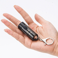 7 Light Modes Bright LED Mini Keychain Flashlight UV Light Red Blue Signal Lamp Portable Mini Flashlight Highlights Type