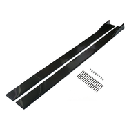 78.7 inch Car Side Skirt Extension Rocker Panel Splitter Protector Universal Glossy Black