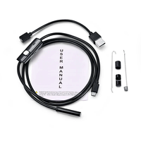 7mm Endoscope Camera Flexible IP67 Waterproof Inspection Borescope Camera for Android PC Notebook 6LEDs Adjustable