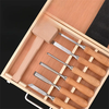 7PCS Premium Wood Turning Carving Chisels Set DIY Woodworking Sculpting Tools Includes Flat Curved Skew Chisels and Wood