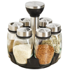 7Pcs Set Rotating Base Spice Seasoning Jar Set Kitchenware Creative Multifunctional Rotating Glass Spice Box Jars Set fo