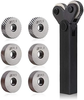 7pcs Steel Dual Wheel Knurling Tool Set with Diagonal Linear Knurl Wheel 0.5/1/2mm Pitch