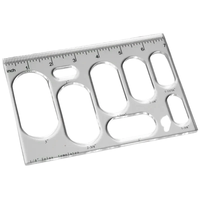 8-in-1 Acrylic Router Template 5mm Thick Woodworking Oval Shaped Cutting Tool Nested Template Set Transparent Material f