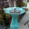 8-in-1 Solar Bird Water Fountain Set,  3.5W Circle Solar Floating Pump Built-in 1600mAH Battery for Working at Cloudy or