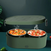 800ML Portable Mini Electric Lunch Box USB Charging Food Heating Container Car Home Rice Food Container Stainless Steel