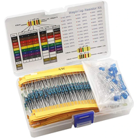 800PCS 300 Values Metal Film Resistor Kit with 5MM LED Light Kit 1% Accuracy 10Ω-1M Electronic Components Kit