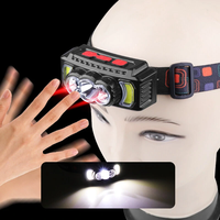 810/810s XPE+LED+COB Strong Light Smart Wave Sensor Headlamp Built-in Battery USB Charging Power Display Headlight