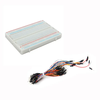 8.5 x 5.5cm 400 Tie Points 400 Holes Solderless Breadboard Bread Board with 65pcs Male To Male Breadboard Wires Jumper C