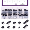 85Pcs Integrated Circuit Assortment Kit LM324 LM358 LM386 NE555 UA741 PC817 ULN2003 with Anti-Static Box for PCB Electro