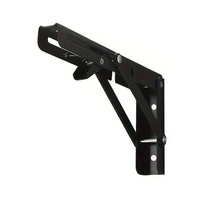 8inch Stainless Steel Folding Shelf Brackets Heavy Duty 90 Degree Wall Mount Space Saving Support for Tables Benches She