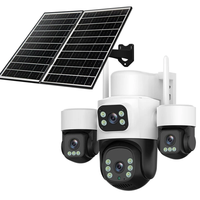 8MP 5X Zoom AOV Solar Security Camera Multi-view Wireless Outdoor Cam 4G HD 360° View Color Night Vision AI Human Detect