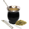 8oz Tea Yerba Mate Cup 304 Inox Double-Wall Insulated Vacuum Stainless Steel Mate Straw Tea Coffee Set With Spoon Brush