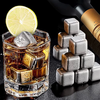 8PCS 304 Stainless Steel Ice Cubes Set Reusable Chilling Stones for Whiskey Wine Wine Cooling Cube Chilling Rock Party B